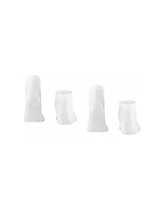 FALKE | Socquettes de sport lot de 2 "Happy" (gris clair chiné) | weiss